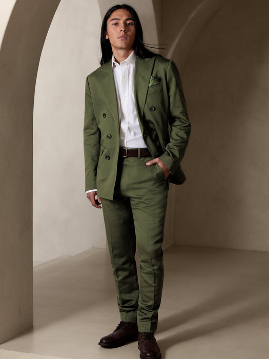 Onda Cotton-Linen Suit Pant