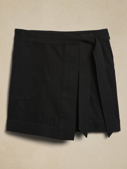 Tessa Cotton-Linen Mini Skirt