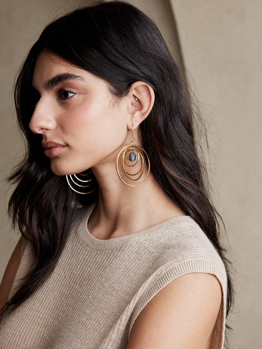 Labradorite Solar System Earrings | Aureus + Argent