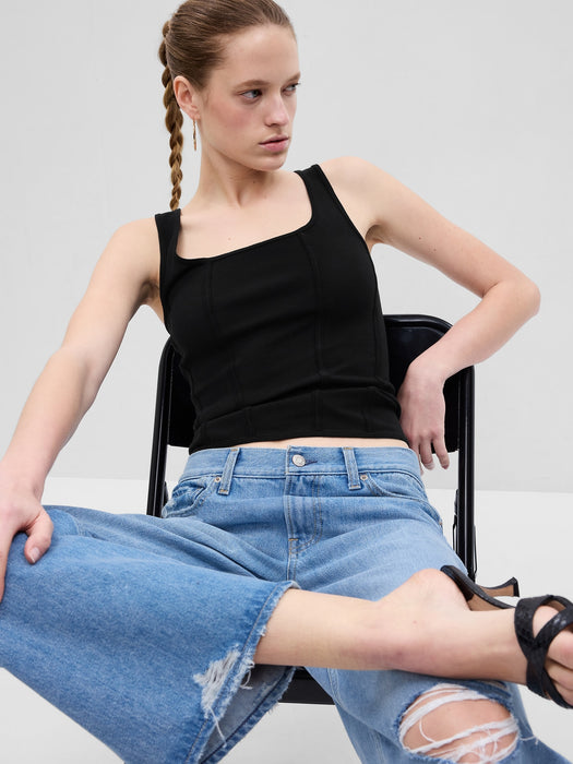 Modern Cropped Corset Tank Top