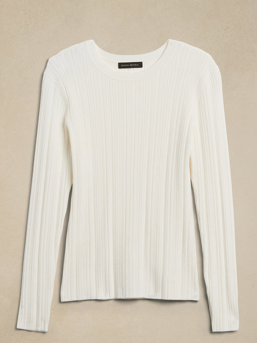 Hannah Ribbed Crew-Neck Sweater