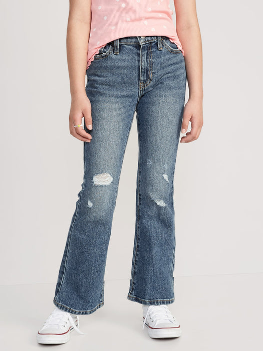 High-Waisted Built-In Tough Flare Jeans for Girls