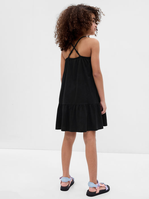 Kids Criss-Cross Tiered Dress