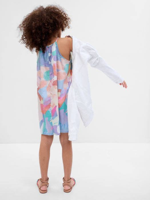 Kids Shiny Halter Dress