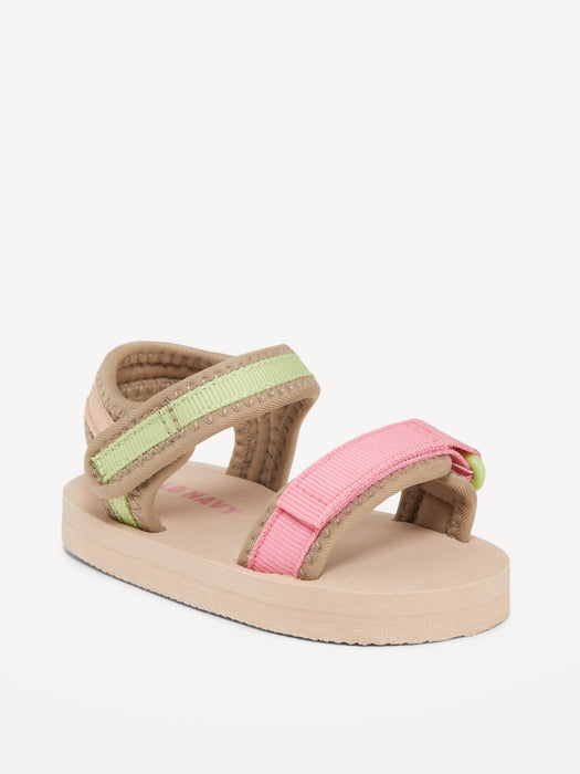 Unisex Color-Block Strap Sandals for Baby