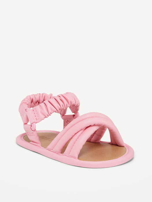 Cross-Strap Puffy Sandals for Baby