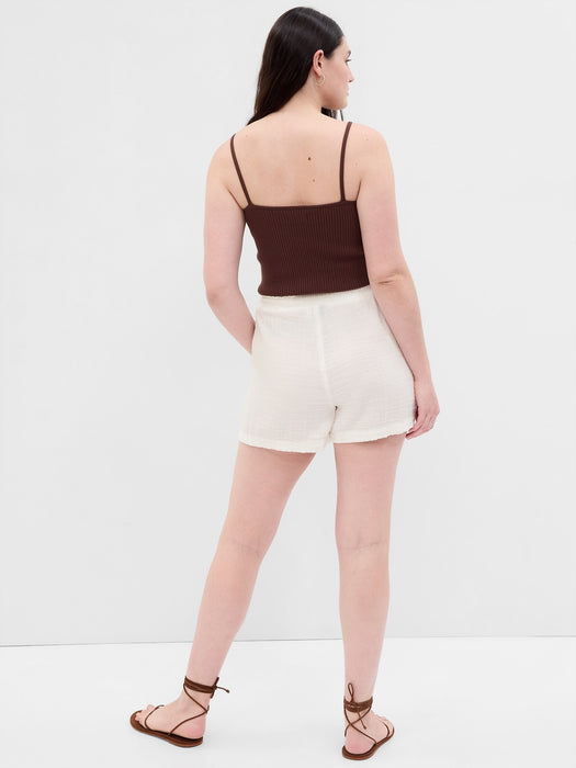 Crinkle Gauze Shorts