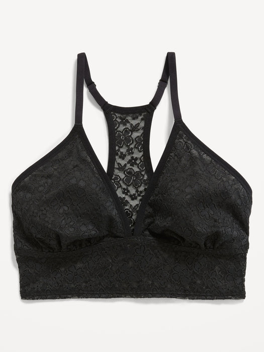 Lace Longline Racerback Bralette for Women