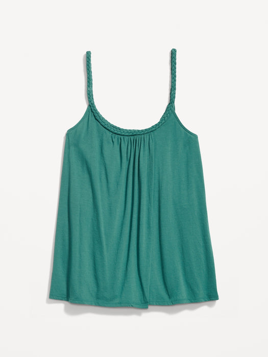 Maternity Sleeveless Braided-Strap Swing Top