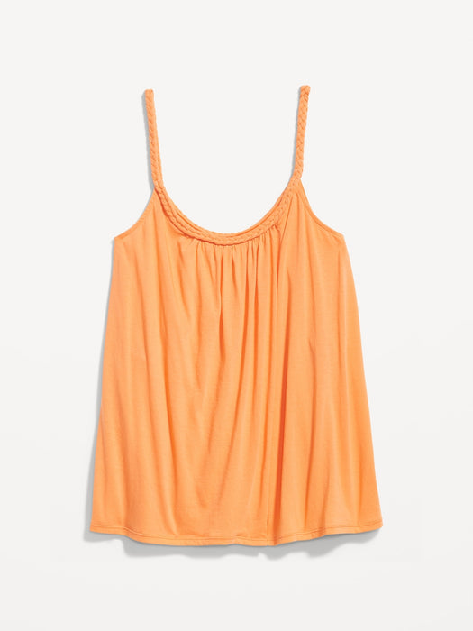 Maternity Sleeveless Braided-Strap Swing Top