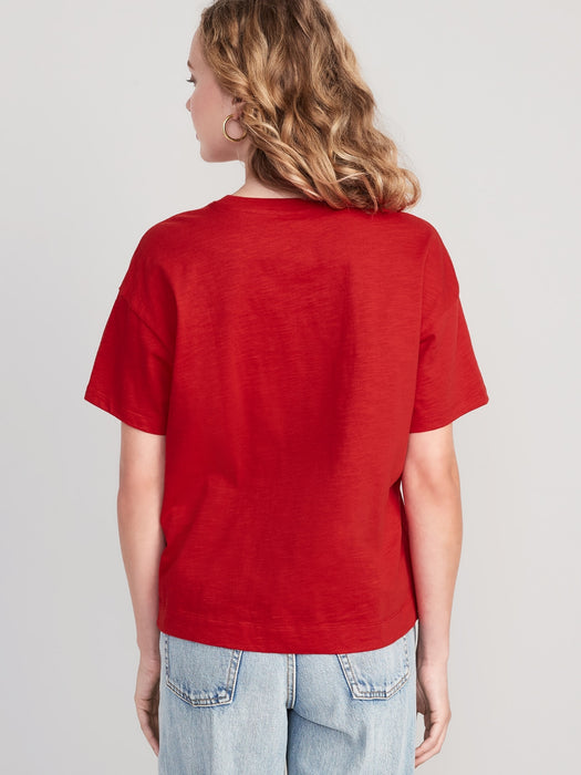 Vintage Slub-Knit T-Shirt for Women
