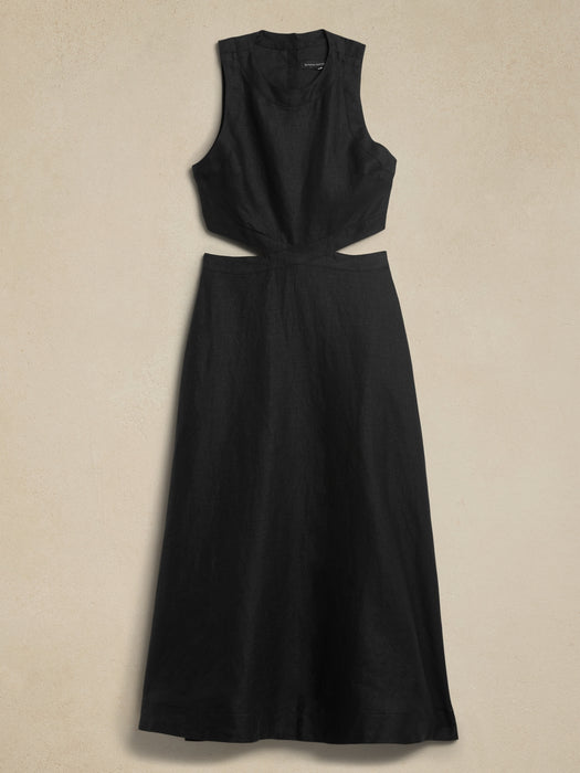 Lina Linen Cutout Midi Dress GAP (International) Lina Linen Cutout Midi Dress GAP (International)