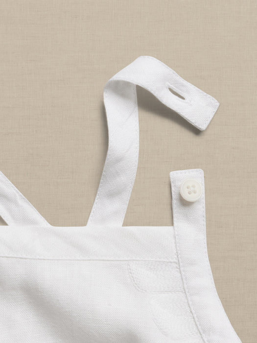 Botanica Embroidered Linen Bubble Romper for Baby