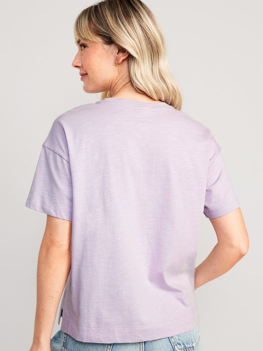 Vintage Slub-Knit T-Shirt for Women