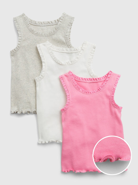 Toddler Lace-Trim Tank Top (3-Pack)