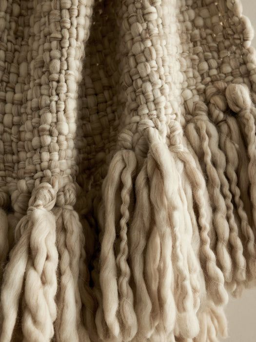 Hand-Carded Merino Throw Blanket