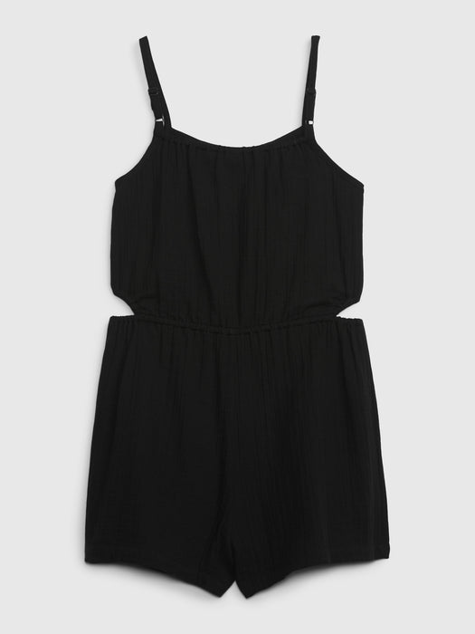 Kids Crinkle Gauze Cutout Romper
