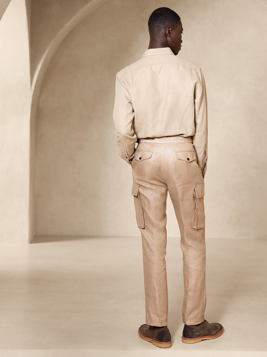 Linen Cargo Dress Pant