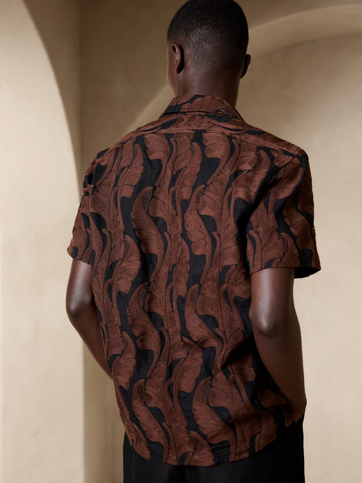 Orlo Embroidered Linen Resort Shirt