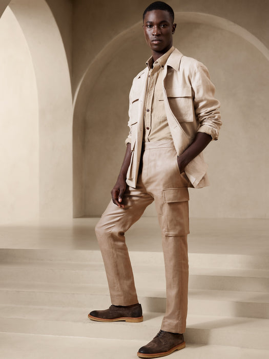Linen Cargo Dress Pant