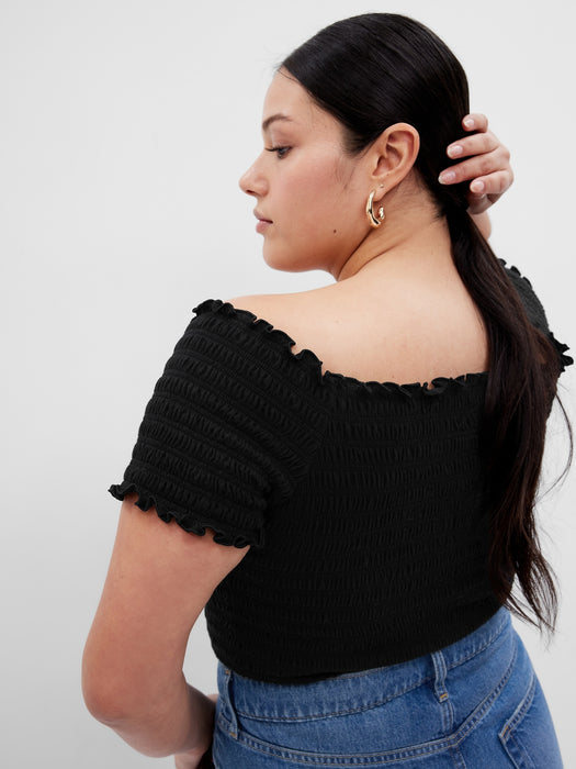 Smocked Off-Shoulder Top