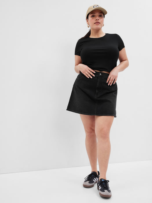 Mini Rib Cropped T-Shirt