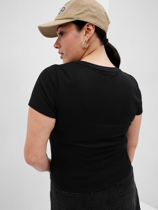 Mini Rib Cropped T-Shirt