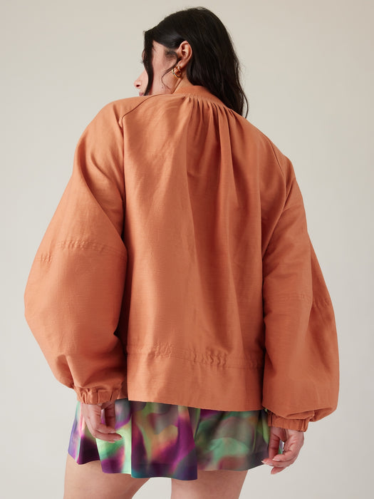 Keys Enlighten Up Linen Bomber