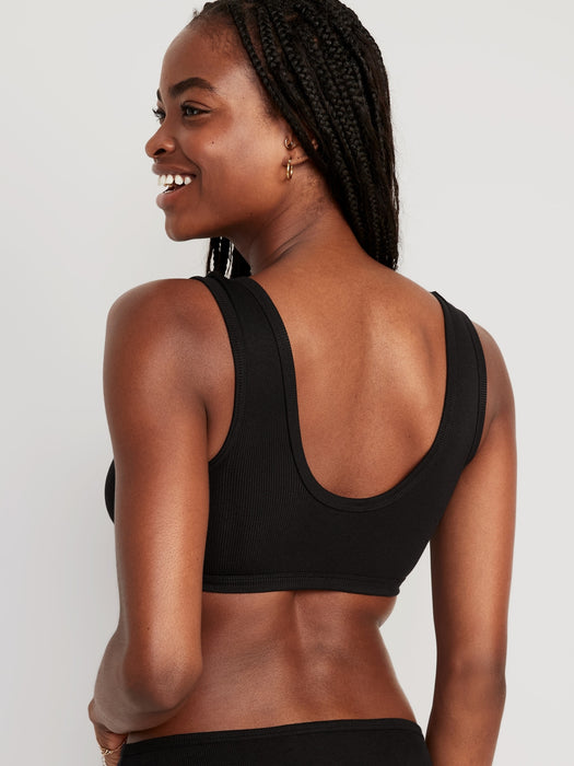 Rib-Knit Bralette Top