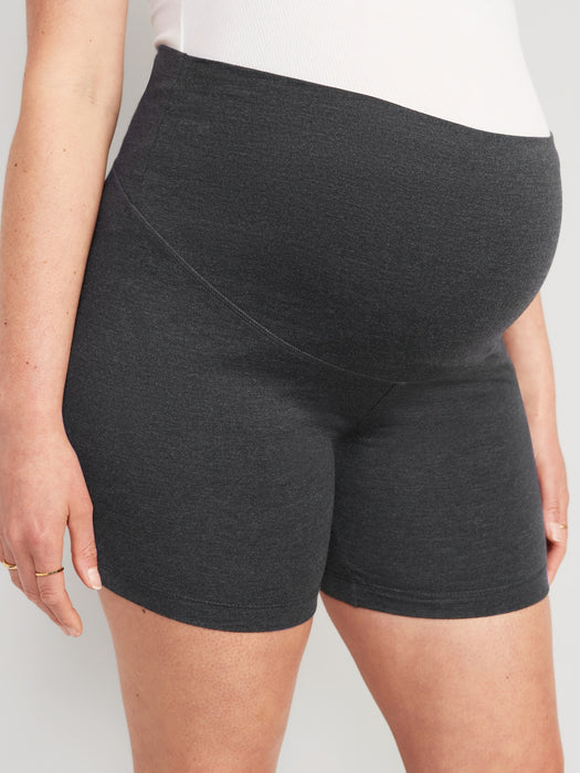 Maternity Full-Panel Biker Shorts -- 6-inch inseam