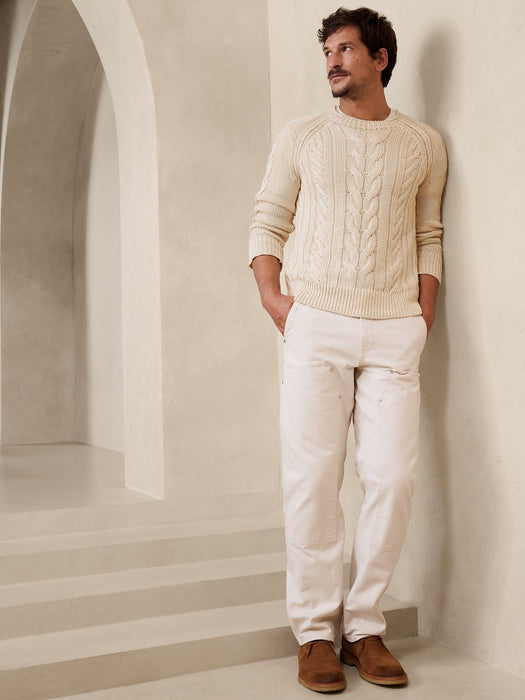 Ezra Chunky Linen-Cotton Sweater