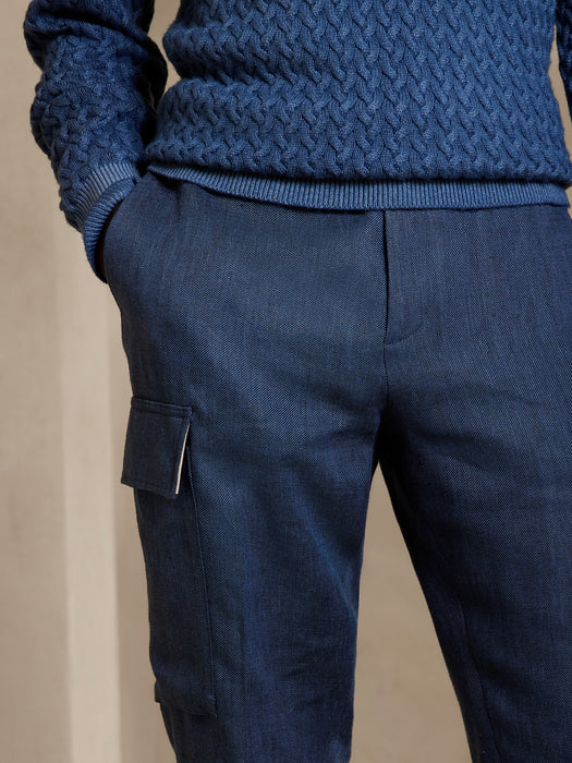 Linen Cargo Dress Pant
