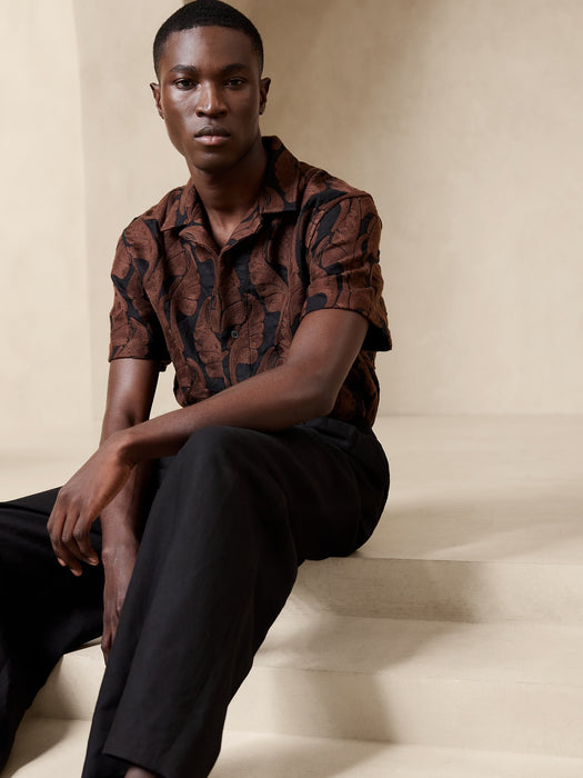 Orlo Embroidered Linen Resort Shirt