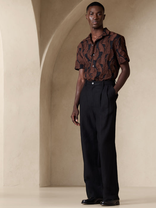 Orlo Embroidered Linen Resort Shirt