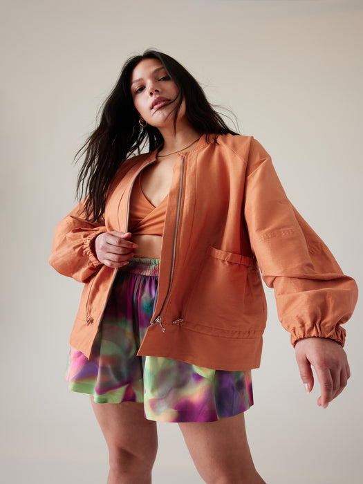 Keys Enlighten Up Linen Bomber