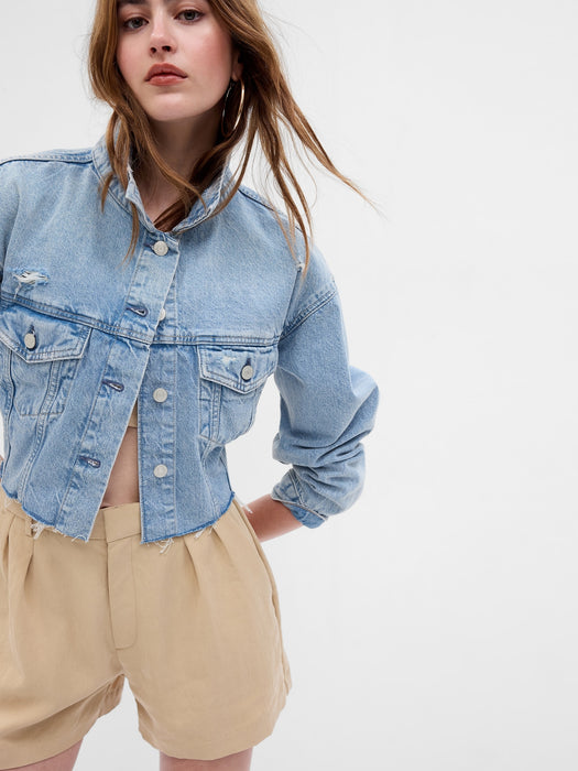 PROJECT GAP Pleated Shorts with LENZING&#153 TENCEL&#153 Lyocell