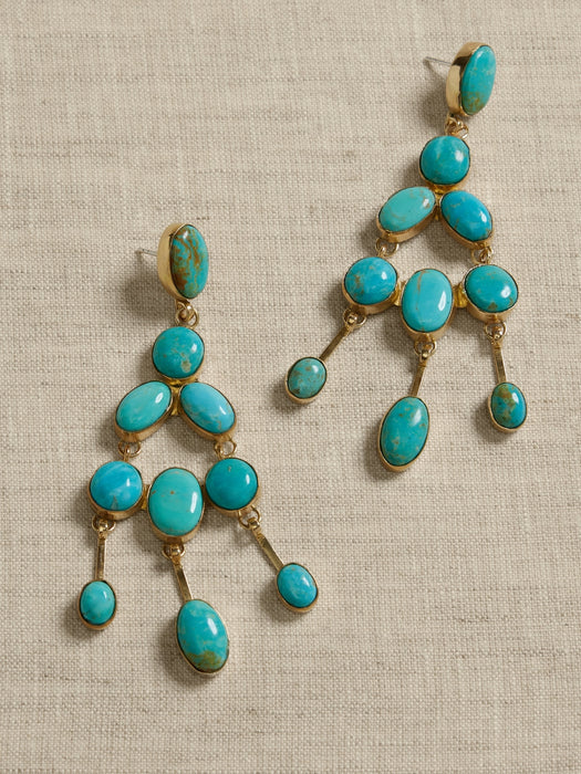 Turquoise Statement Earrings | Aureus + Argent