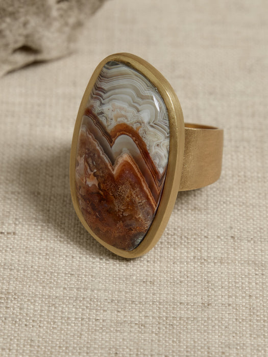 Crazy Lace Single Agate Ring | Aureus + Argent