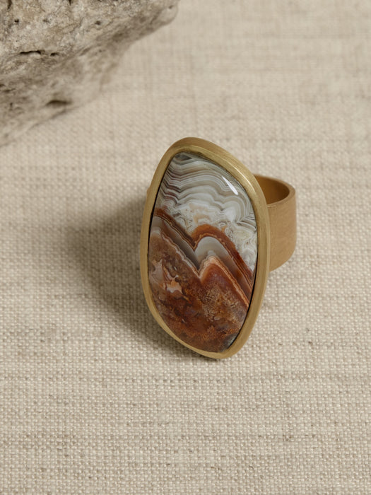 Crazy Lace Single Agate Ring | Aureus + Argent