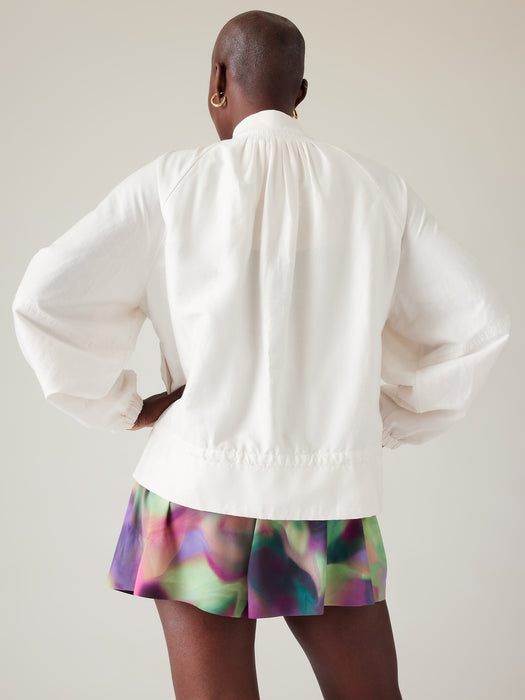 Keys Enlighten Up Linen Bomber