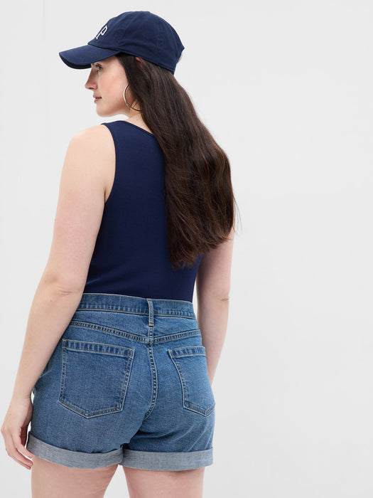 5" Mid Rise Denim Girlfriend Shorts