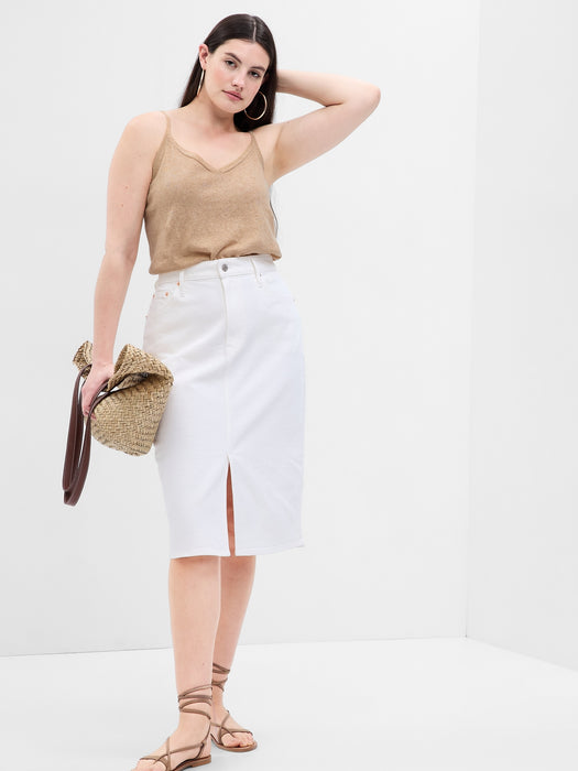 Linen-Blend Sweater Tank Top