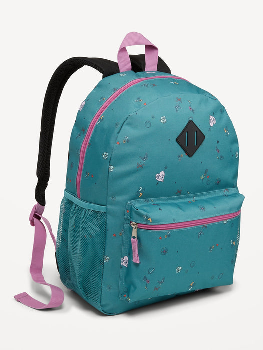 Patterned Canvas Backpack for Girls