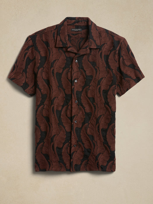 Orlo Embroidered Linen Resort Shirt