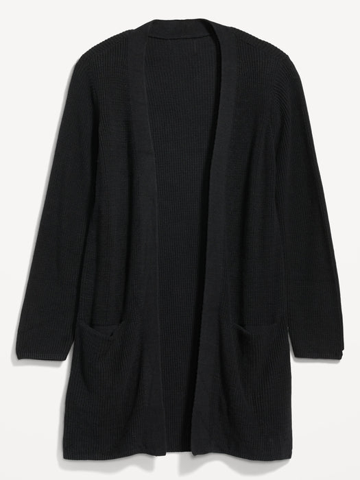 Textured Open-Front Sweater