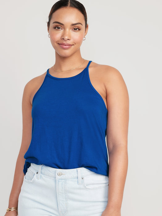 Relaxed Halter Tank Top for Women