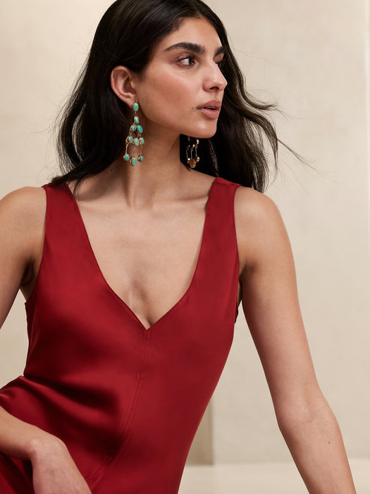 Turquoise Statement Earrings | Aureus + Argent
