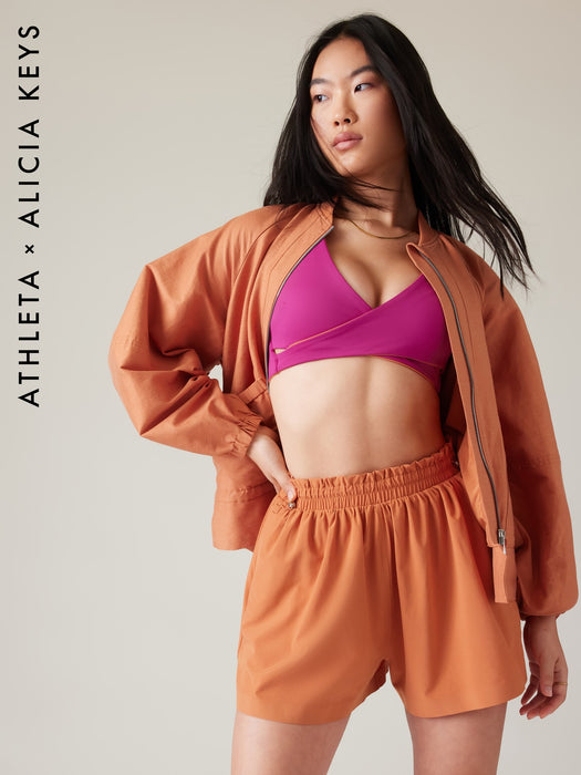 Keys Enlighten Up Linen Bomber