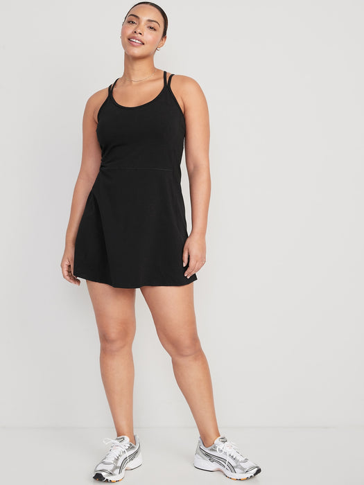 PowerChill Sleeveless Strappy Shelf-Bra Dress for Women