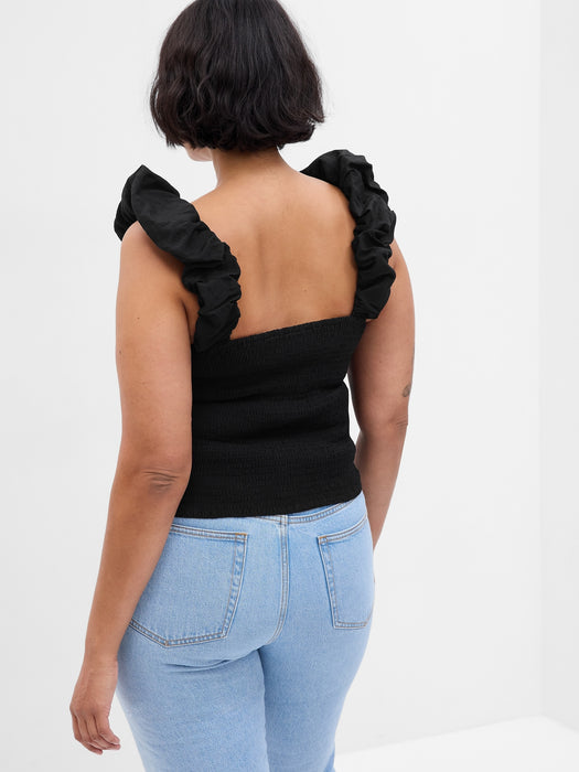 Cropped Ruched Top